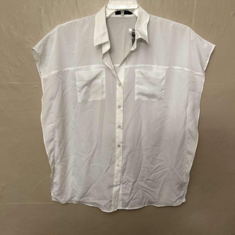 the limited Medium White Sheer Blouse NWT Breezy‎